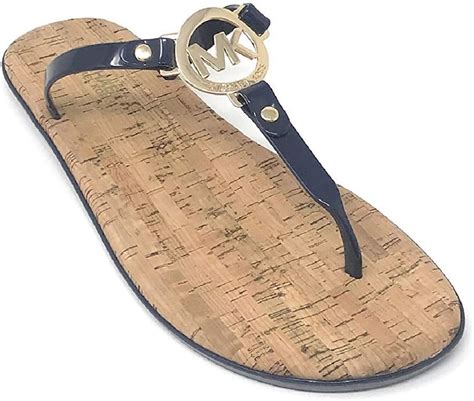 michael kors cork flip flops|michael kors jelly flip flops.